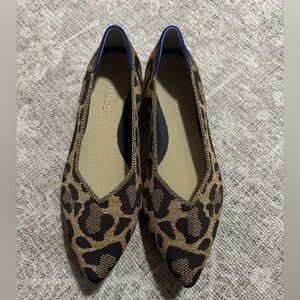 Rothy's The Point II - Brown and Black Leopard Print Flats